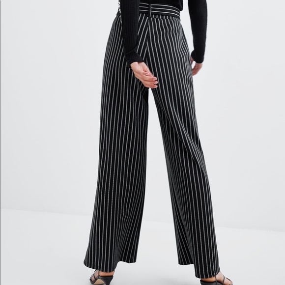 🎉HP🎉ZARA Belted Striped Pants - Picture 4 of 6